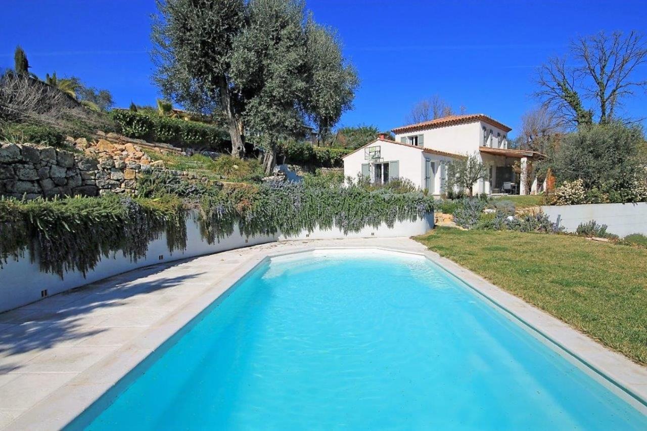 Cote D'Azur, Villa New Gold Dream With Heated And Privat Pool, Sea View Le Rouret Exterior foto