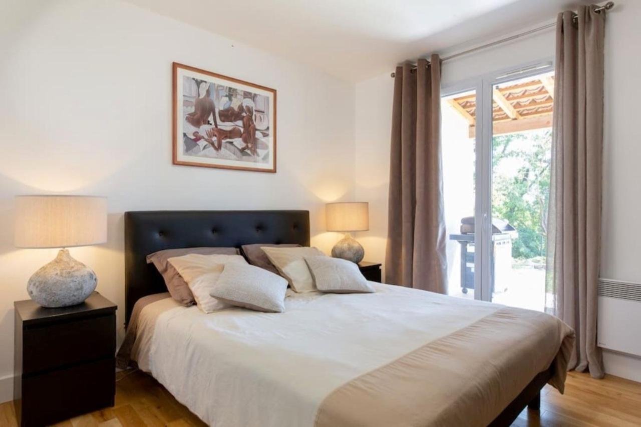 Cote D'Azur, Villa New Gold Dream With Heated And Privat Pool, Sea View Le Rouret Exterior foto
